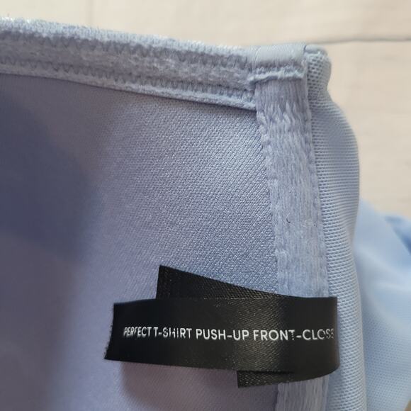 Torrid Size 40D Blue Lace Overlay Bra Plus Size Full Coverage Everyday - Picture 4 of 5